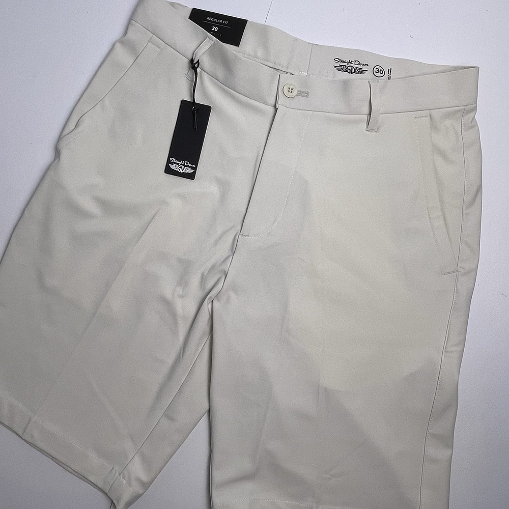 Straight Down Mens 30 Stone Drake Golf Shorts Regular Fit Performance NEW NWT